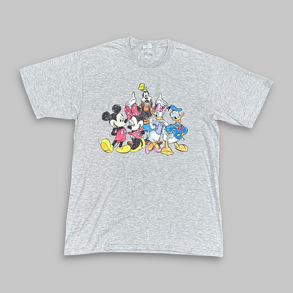 Disney Mickey & Friends Gray Graphic T-Shirt – Size M